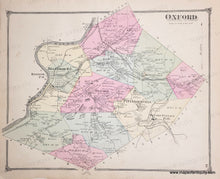 Load image into Gallery viewer, Genuine-Antique-Map-Oxford-Warren-Co-NJ--1874-Beers-Maps-Of-Antiquity