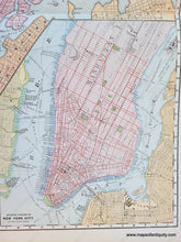 Load image into Gallery viewer, 1892 - Map Of New York City Antique Genuine Printed-Color