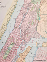 Load image into Gallery viewer, 1892 - Map Of New York City Antique Genuine Printed-Color