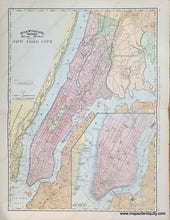 Load image into Gallery viewer, Maps-Antiquity-Antique-Map-NYC-New-York-City-Brooklyn-Jersey-City-Manhattan-Rand-McNally-1892-1800s-Early-20th-Century