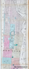 Load image into Gallery viewer, 1868 - Map of the City of New York, Prepared by W.C. Rogers & Co. Expressly for Joseph Shannon's Manual of N.Y. for 1868 - Genuine Antique Map