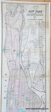 Load image into Gallery viewer, 1868 - Map of the City of New York, Prepared by W.C. Rogers & Co. Expressly for Joseph Shannon's Manual of N.Y. for 1868 - Genuine Antique Map
