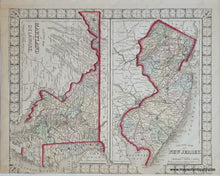 Load image into Gallery viewer, 1874 - Double-Sided Page Of Maps: Chicago / County Maps The State New York Jersey Maryland And