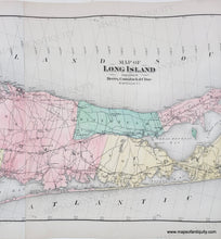 Load image into Gallery viewer, 1873 - Map of Long Island - Antique Map