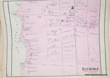 Load image into Gallery viewer, 1873 - Double-sided page: Town of Flatbush, New York, verso Bath, New Utrecht, Bayridge - Antique Map