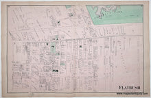 Load image into Gallery viewer, 1873 - Double-sided page: Town of Flatbush, New York, verso Bath, New Utrecht, Bayridge - Antique Map