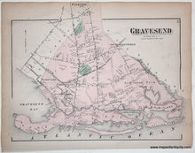 Load image into Gallery viewer, 1873 - Double-sided map of parts of Brooklyn: Portion of East New York, New York, verso Fort Hamilton and Gravesend - Antique Map