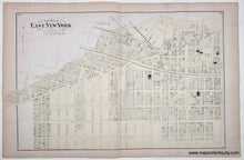 Load image into Gallery viewer, 1873 - Double-sided map of parts of Brooklyn: Portion of East New York, New York, verso Fort Hamilton and Gravesend - Antique Map