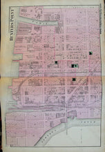 Load image into Gallery viewer, Antique-Hand-Colored-Map-Hunters-Point-New-York-verso-Part-of-Astoria-Middle-Village-and-Winfield-United-States-Northeast-1873-Beers-Maps-Of-Antiquity