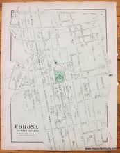 Load image into Gallery viewer, 1873 - Ravenswood New York Verso Newtown And Corona Or West Flushing (Ny) Antique Map Genuine
