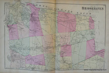 Load image into Gallery viewer, Antique-Hand-Colored-Map-Part-of-Brookhaven-verso-Bayshore-Brentwood-Bohemia-Greeneville-Hauppauge-Bellport-East-Moriches-Manorville-and-Moriches.-(NY)-United-States-Northeast-1873-Beers-Maps-Of-Antiquity