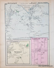 Load image into Gallery viewer, 1873 - Double-sided map: Part of Brookhaven verso Centre Moriches, Eastport, Blue Point, Setauket, East Setauket, Mount Sinai, and Lakeland (NY) - Antique Map