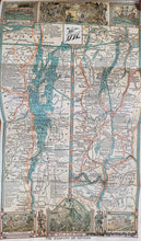Load image into Gallery viewer, Genuine-Antique-Printed-Color-Folding-Map-in-Book-A-Summer-Paradise.-Lake-George-Lake-Champlain-the-Adirondacks-and-Summer-Resorts-on-the-Lines-of-the-Delaware-Hudson-Co.-1922-Delaware-Hudson-Co.-Maps-Of-Antiquity