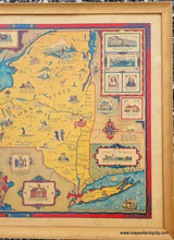 Load image into Gallery viewer, Genuine-Antique-Map-Historical-Map-of-the-State-of-New-York-1937-Annand-Historical-Map-Bureau-Maps-Of-Antiquity