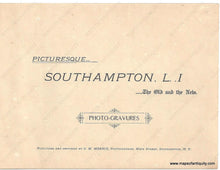Load image into Gallery viewer, Genuine-Antique-Travel-Booklet-Picturesque-Southampton-L-I--The-Old-and-New-1900-photogravures-early-20th-twentieth-century-G-W-Morris-Maps-Of-Antiquity