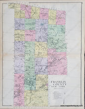 Load image into Gallery viewer, NYO110-Antique-Map-Franklin-County-New-York-NY-Saranac-Lake-1911-Everts-Maps-Of-Antiquity