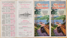 Load image into Gallery viewer, 1931 - Motor Across Lake Champlain Antique Map Genuine