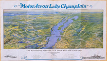 Load image into Gallery viewer, Genuine-Antique-Map-Motor-Across-Lake-Champlain-1931-Champlain-Transportation-Co--Maps-Of-Antiquity