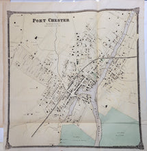 Load image into Gallery viewer, 1867 - Port Chester Westchester Co. N.y. Antique Map Small Genuine Hand-Colored
