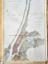 Load image into Gallery viewer, Hand-Colored-Antique-Coastal-Chart-Hudson-River-Sheet-No.-1-from-New-York-to-Haverstraw-**********-United-States-Northeast-1863-U.S.-Coast-Survey-Maps-Of-Antiquity
