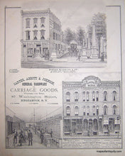 Load image into Gallery viewer, 1876 - South Half Of City Binghamton (Ny) Antique Map Genuine And Engraving