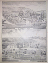 Load image into Gallery viewer, Black-and-White-Engraving-Residences-of-H.S.-Jarvis-and-James-Carver-(NY)-United-States-New-York-1876-Everts-Ensign-&-Everts-Maps-Of-Antiquity