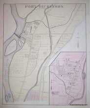 Load image into Gallery viewer, Black-and-White-Engraving-Port-Dickinson-of-Broome-County-(NY)-United-States-New-York-1876-Everts-Ensign-&-Everts-Maps-Of-Antiquity