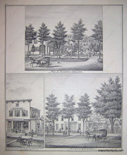 Load image into Gallery viewer, 1876 - Whitney’s Point Academy And Union School Birdsall Block Residence Of M.b. Eldridge E.d.f.