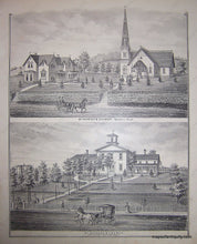 Load image into Gallery viewer, 1876 - Map Of Triangle Township Broome County Ny Antique Genuine