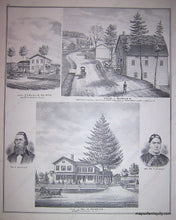 Load image into Gallery viewer, 1876 - Residences Of Horace Walter Mrs. Zarah S. Taylor And E. Ketchum With Horses (Ny) Antique