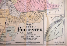 Load image into Gallery viewer, 1904 - New Colored Map Of Rochester Antique Genuine Hand-Colored