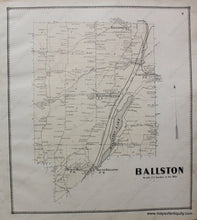 Load image into Gallery viewer, Hand-Colored-Engraved-Antique-Map-Ballston-Ballston-Spa-New-York-United-States-Northeast-1866-Stone-and-Stewart-Maps-Of-Antiquity
