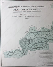 Load image into Gallery viewer, 1872 - Tarrytown Heights Land Company Plan Of The Belonging To As Laid Out By Olmstead Vaux & Co.