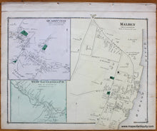Load image into Gallery viewer, 1875 - Part Of Saugerties Quarryville Malden West P.o Camp Landing Glenerie Unionville Bethel (Ny)