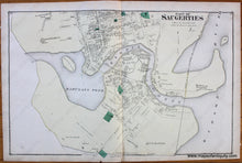 Load image into Gallery viewer, Part-of-Saugerties-Quarryville-Malden-West-Saugerties-P.O-West-Camp-Landing-Glenerie-Unionville-Bethel-Ulster-County-New-York-1875-Beers-1870s-1800s-19th-century-antique-Maps-of-Antiquity