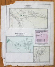 Load image into Gallery viewer, 1875 - Hurley Shokan And Samsonville From The Town Of Olive (Ny) Antique Print Genuine Uncolored