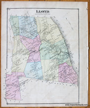 Load image into Gallery viewer, New-Paltz-Lloyd-Ulster-County-New-York-1875-Beers-1870s-1800s-19th-century-antique-Maps-of-Antiquity