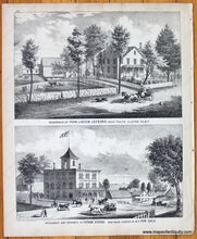 Load image into Gallery viewer, 1875 - Mansions Residences And Church In Sullivan Ulster Counties Ny Antique Print Genuine