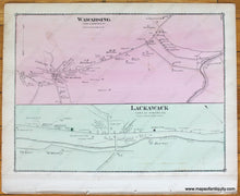Load image into Gallery viewer, 1875 - Wawarsing Napanoch Lackawack Upper (Ny) Antique Map Hand-Colored Genuine