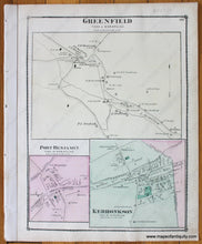 Load image into Gallery viewer, 1875 - Gardiner Station Tuthill Greenfield Port Benjamin Kerhonkson (Ny) Antique Map Hand-Colored