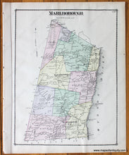 Load image into Gallery viewer, 1875 - Marlborough Milton (Ny) Antique Map Hand-Colored Genuine