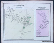 Load image into Gallery viewer, 1876 - North Creek Weavertown And Johnsburgh (Ny) Verso: Chestertown Pottersville Antique Map
