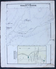 Load image into Gallery viewer, 1876 - Luzerne Verso: Part Of Stony Creek And Caldwell (Ny) Antique Map Genuine Hand-Colored