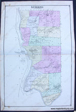Load image into Gallery viewer, Antique-Hand-Colored-Map-Luzerne-verso-Part-of-Stony-Creek-and-Caldwell-Lake-George-Village-(NY)-1876-Beers-Northeast-New-York-State-1800s-19th-century-Maps-of-Antiquity