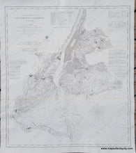Load image into Gallery viewer, 1861 - Coast Chart No. 21 New York Bay And Harbor Antique Genuine