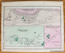 Load image into Gallery viewer, 1876 - Pittstown; Verso Maps: Johnsonville Tomhannock North Pittstown Valley Falls Ny Antique Map