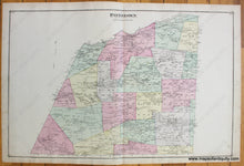Load image into Gallery viewer, Antique-Hand-Colored-Map-Pittstown;-verso-maps:-Johnsonville-Tomhannock-North-Pittstown-Valley-Falls-NY-1876-Beers-1800s-19th-century-Maps-of-Antiquity