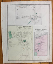 Load image into Gallery viewer, 1876 - Hoosick Falls New York Verso: Pittstown Corners Buskirks Bridge (Hoosick) North West