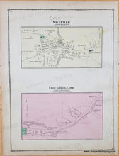 Load image into Gallery viewer,
Antique map with original colors of yellow, pink, and green.