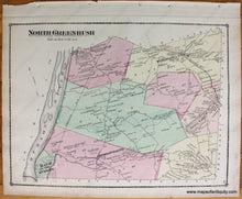Load image into Gallery viewer, 1876 - Grafton New York; Versos: North Greenbush South Petersburgh Antique Map Genuine Hand-Colored
